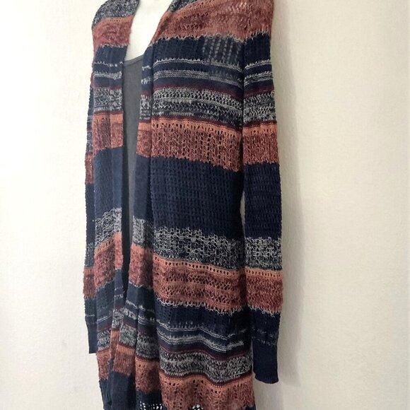 NATURAL REFLECTION OPEN FRONT CARDIGAN GUC - Picture 5 of 11